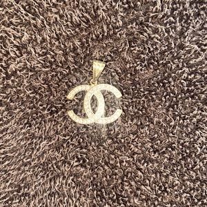 14K Gold Chanel Symbol Pendant